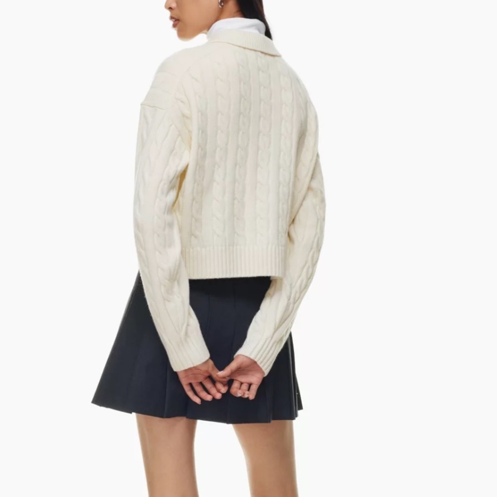 NWT Aritzia color whisper white Lottie Sweater 0793 - Picture 5 of 7